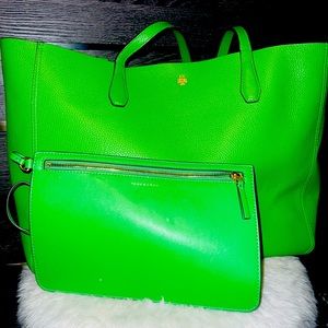 TORY BURCH BLAKE TOTE BAG WITH TORY BURCH POUCH